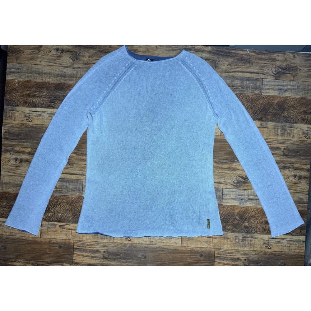 XXL Armani Jeans Sweater‎ Women's Blue Long Sleeve Knit Pullover Top